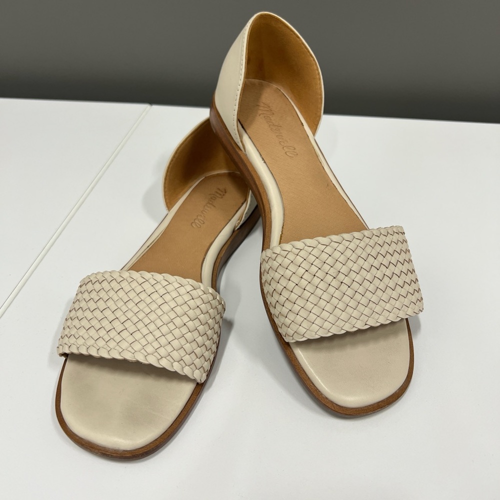 Madewell ivory Sz 7 sandal mule